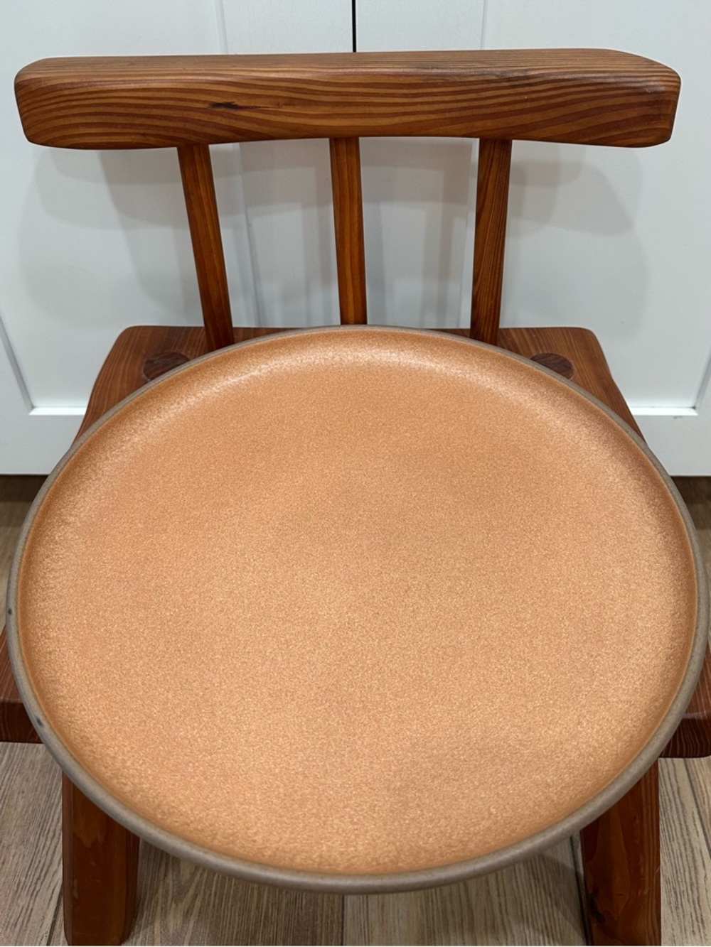Vintage Heath Ceramics 13" Round Serving Plate  Platter Pumpkin Brown